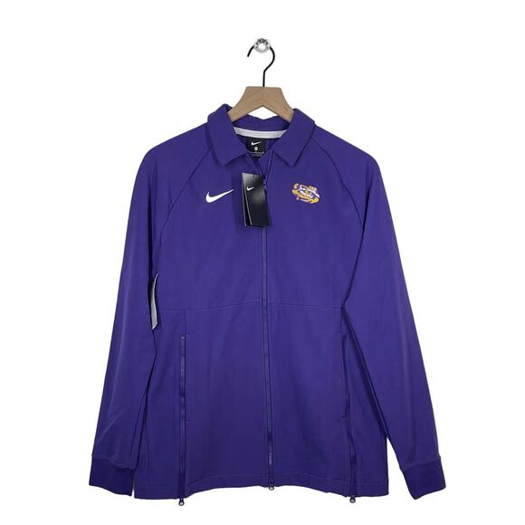 NEW Nike Purple LSU Tigers Therma Midweight Full Zip Jacket Women's Size Medium - Picture 1 of 8